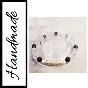 "Boss" Luxury Beaded Word Bracelet